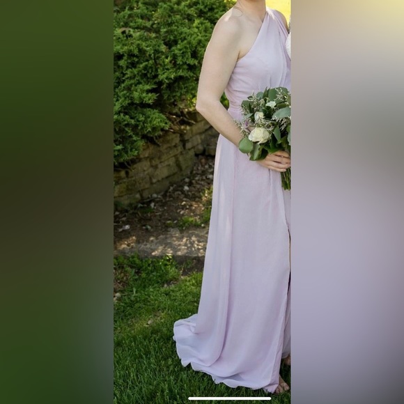 Lilac One Shoulder Gown - Picture 3 of 4